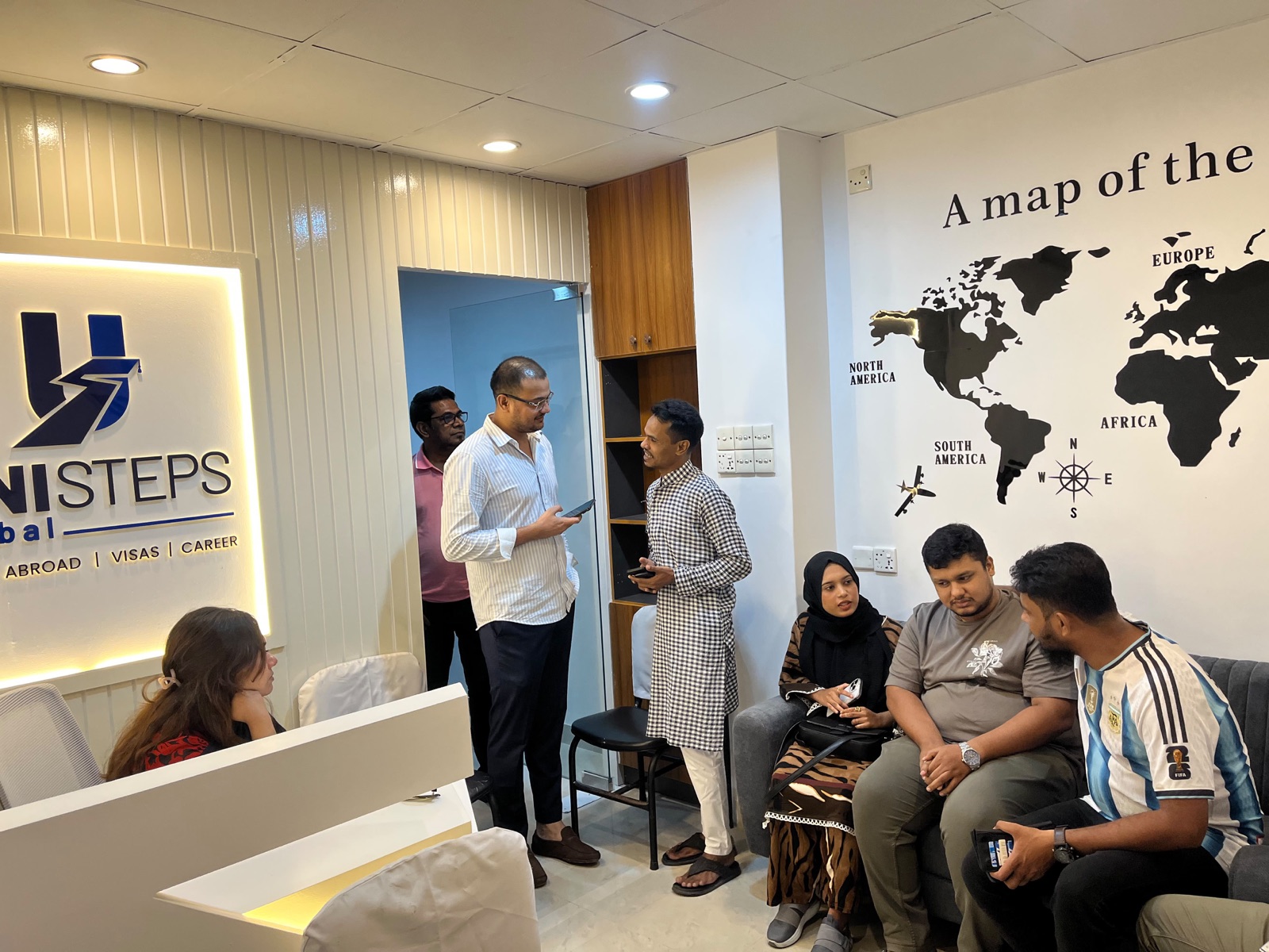 Reception at the UniSteps Global Dhaka office