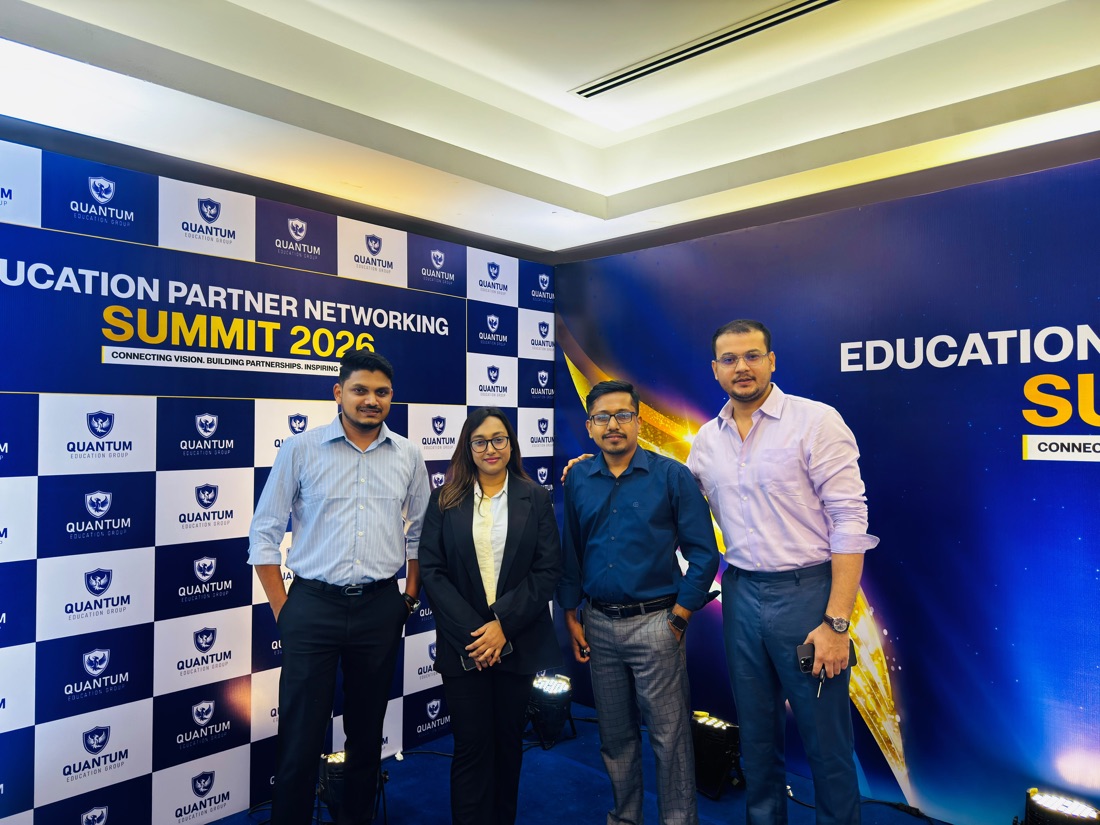 UniSteps Global advisers at the Education Partner Networking Summit 2026 backdrop